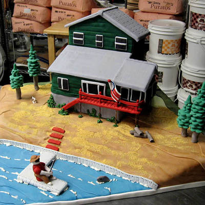 The Lakehouse Birthday Cake