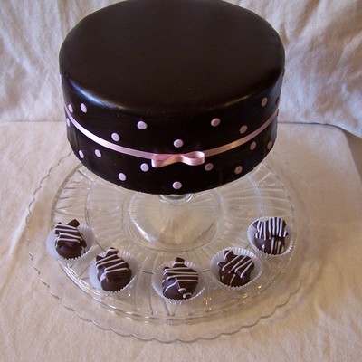 Brown With Pink Polka Dots