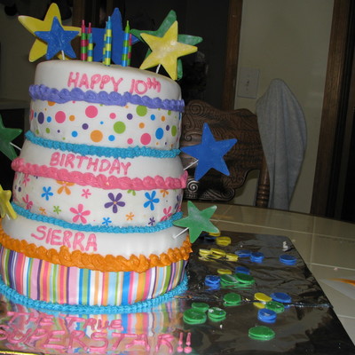 Slanted Birthday Cake