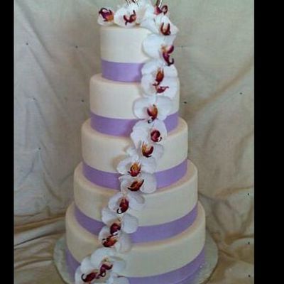 Cascading Orchid Cake