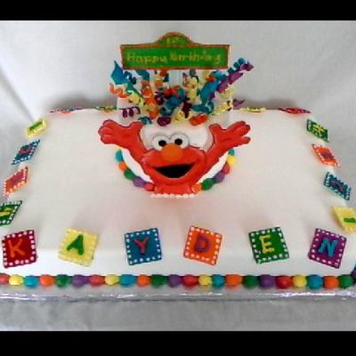 Elmo Sheet Cake