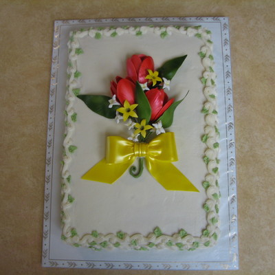 Birthday Cake - First Gumpaste Tulips