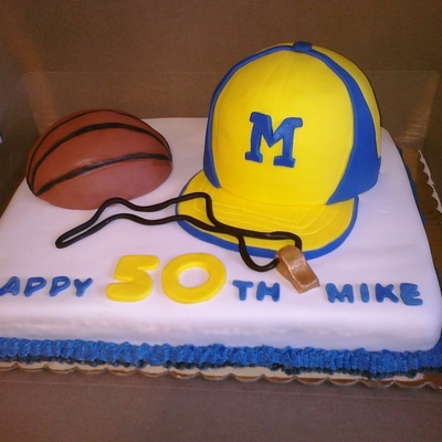 Basketball Coach Birthday Cake
