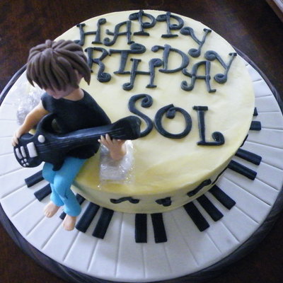 Guitar Dude Birthday Cake