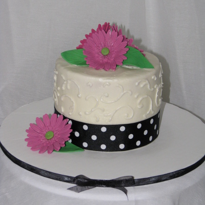 Gerber Daisy Birthday Cake
