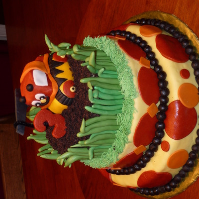 Jaxon's 3Rd Birthday Tractor Cake