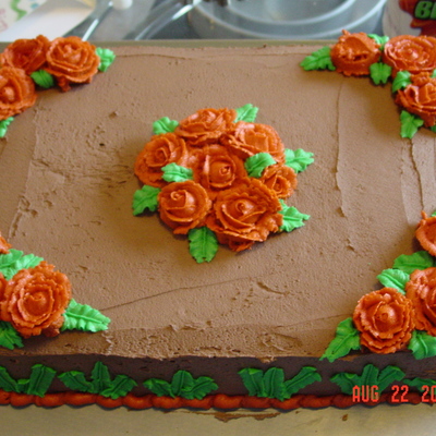 Rose Sheet Cake