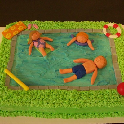 Pool Party Cake