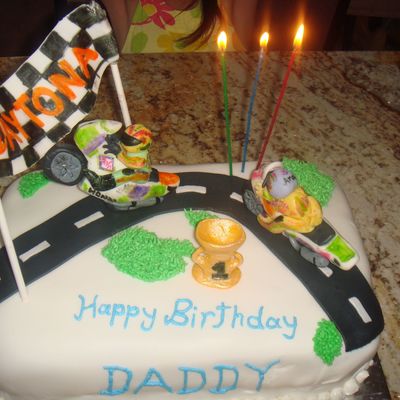 Motorcycle Race Birthday Cake