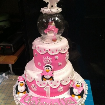 Winter Onederland Birthday Cake