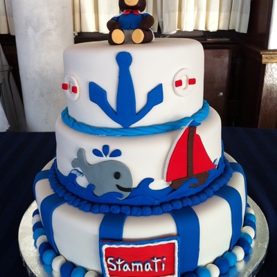 Nautical Baptism Cake