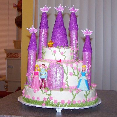 Princess Castle Cake For My Grandaughter's 3Rd Birthday