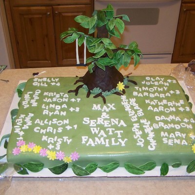 Family Reunion Family Tree Cake
