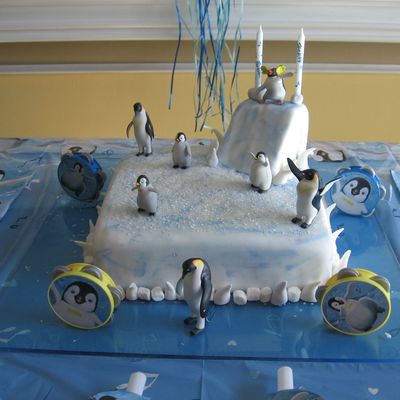 Happy Feet Birthday Cake