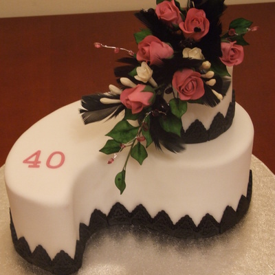 Teardrop Shape Birthday Cake