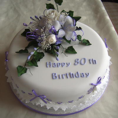 Flower Spray Birthday Cake