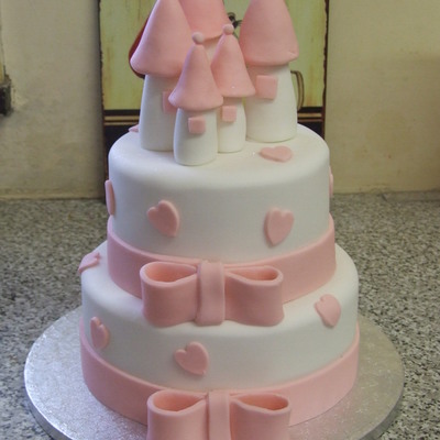 Pink Princess Castle Cake