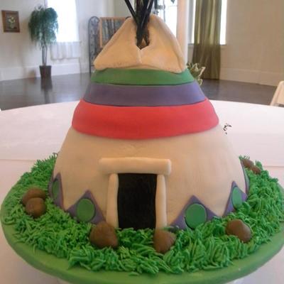 Teepee Birthday Cake