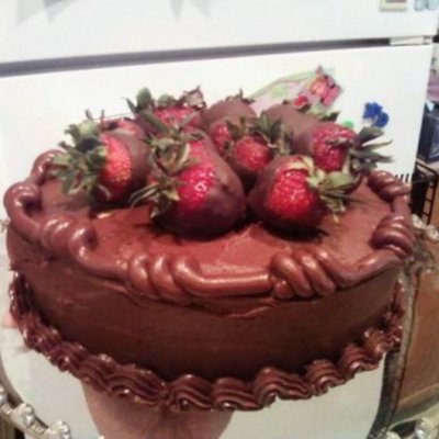 Chocolate Cake With Strawberries