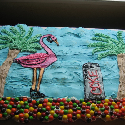 Flamingo Cupcake Cake