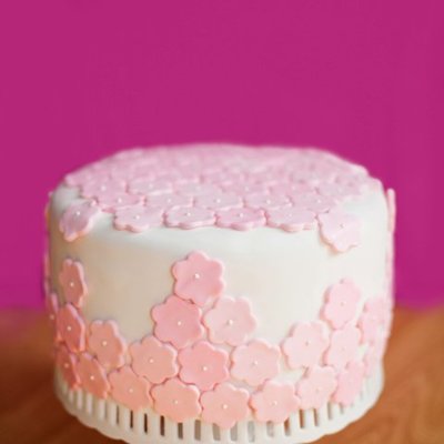 White And Pink Cake