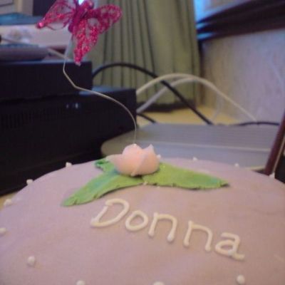 Purple Rose And Butterfly Cake!