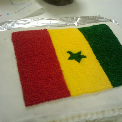 Senegal Flag Cake