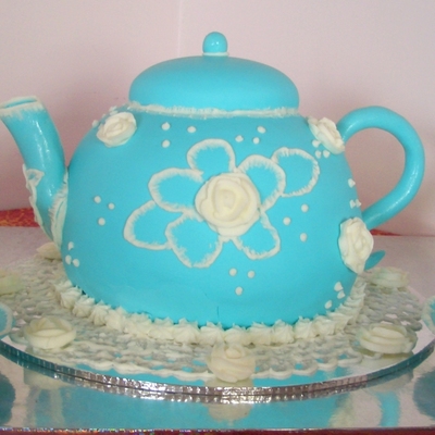 Turquoise Teapot Cake