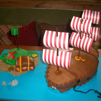 Pirate Ship Cake