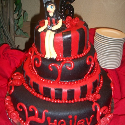 Sweet 16 Goth Cake