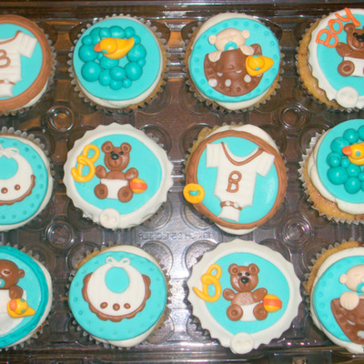 Baby Boy Shower Cupcakes