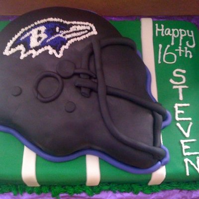Ravens Helmet And Field Cake