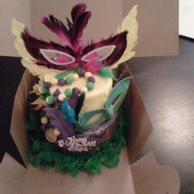 Mardi Gras B-Day Cake