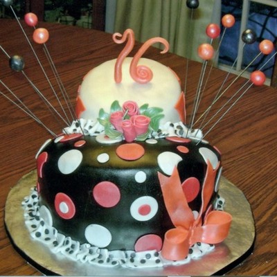 Sweet 16 Whimisical Birthday Cake