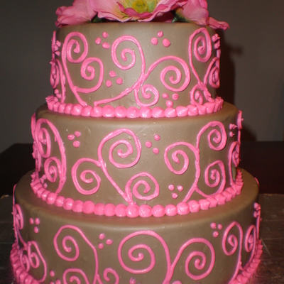 Brown And Pink Practice Dummy Cake
