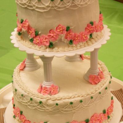 Small Apple Blossom Wedding Cake