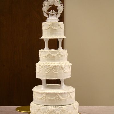 White On White Wedding Cake