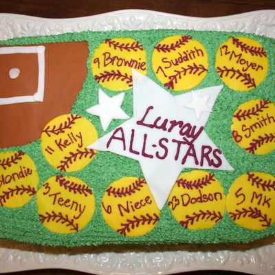 Little League Softball Cake