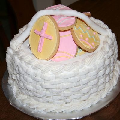 Easter Basket Of Eggs