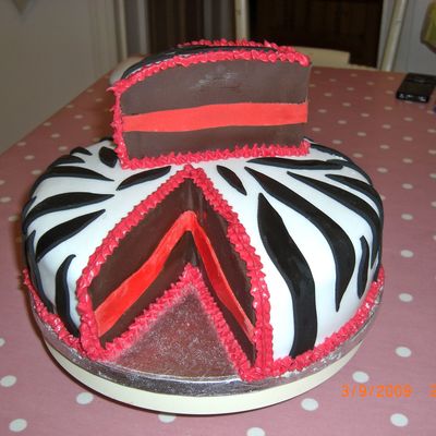 Zebra Cut Slice Cake