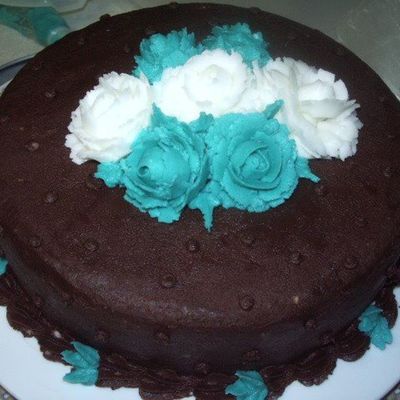 Chocolate, Turqoise And White