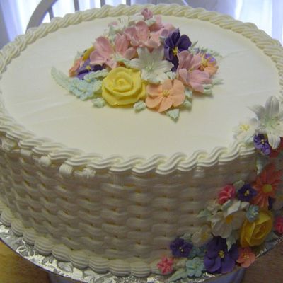 Baketweave & Royal Flowers