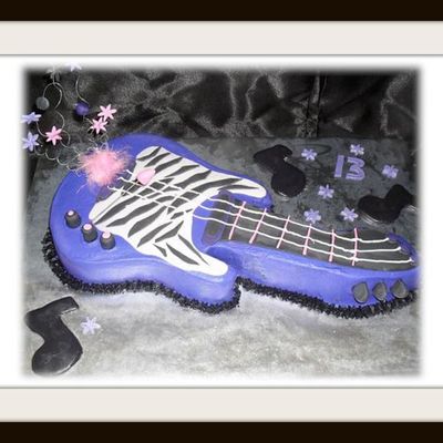 Purple Guitar Cake