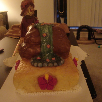 Hawiian Waterfall Birthday Cake