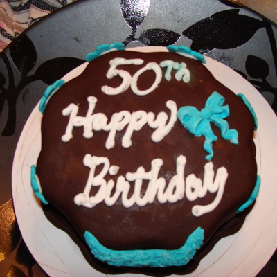 Teal And Brown Mini Cake