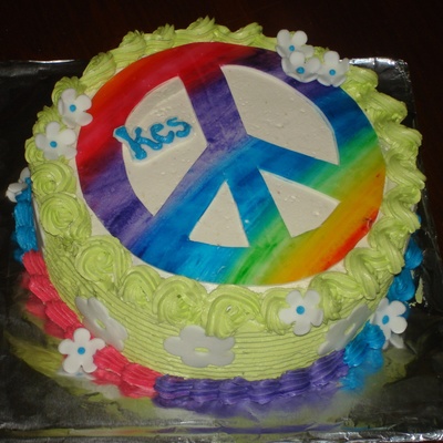 Peace Birthday Cake
