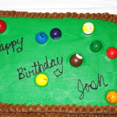 Nine Ball Billiards Cake