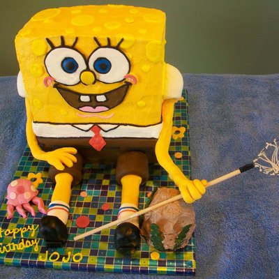 Sponge Bob Sitting Up.