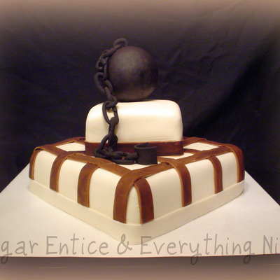 Ball & Chain Groom's Cake