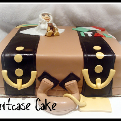 Suitcase Retirement Cake